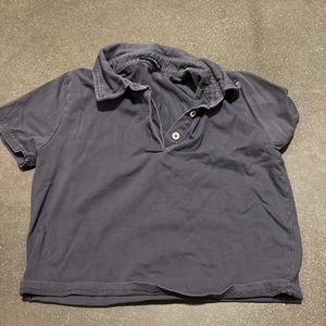 brandy melville navy cropped polo